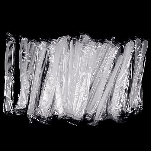 Combs Individually Wrapped, 30 Pack Disposable Combs Bulk, Long Handle Plastic Comb, Sturdy and Thick Hair Combs, Suitable for Family, Hotel, Travel, Homeless (Pack of 30)