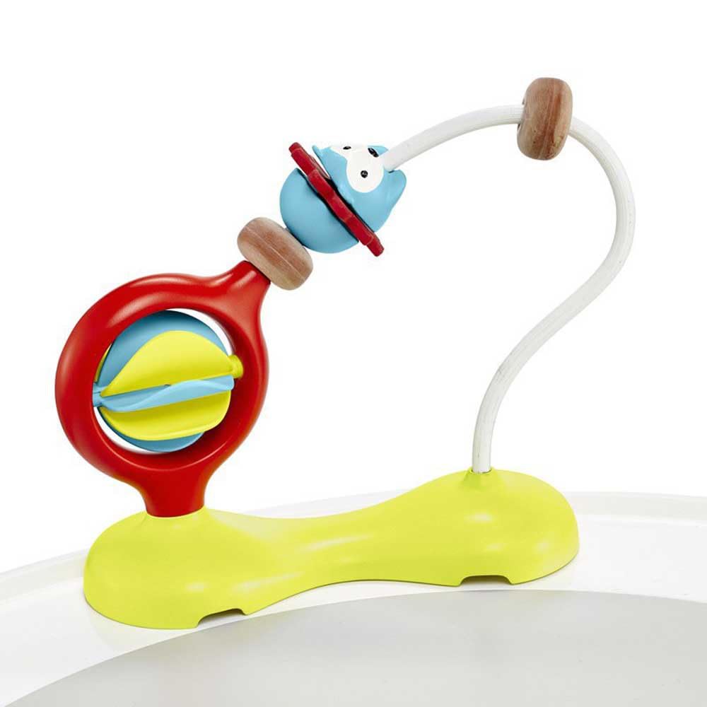 Skip Hop - Mesa de actividades escalable y rebote - Bebé de 4 meses y más - Juego de despertar para aprender a caminar - Asiento giratorio 360° rebotando + 25 actividades - Hebillas para atar juguetes