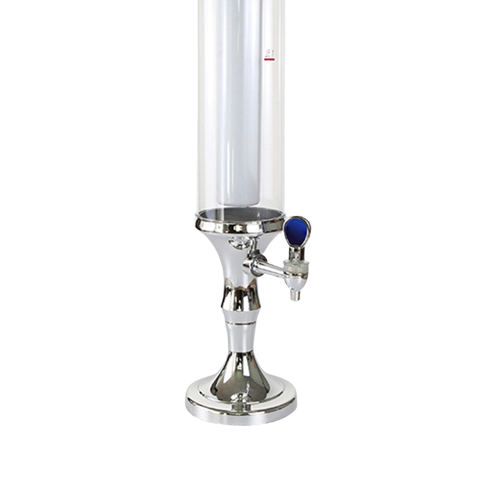 predolo Dispensador de Torre de Cerveza con luz LED, fácil de Limpiar, Torre de Cerveza portátil extraíble de Gran Capacidad para Mesa de hogar, Cocina, Plata