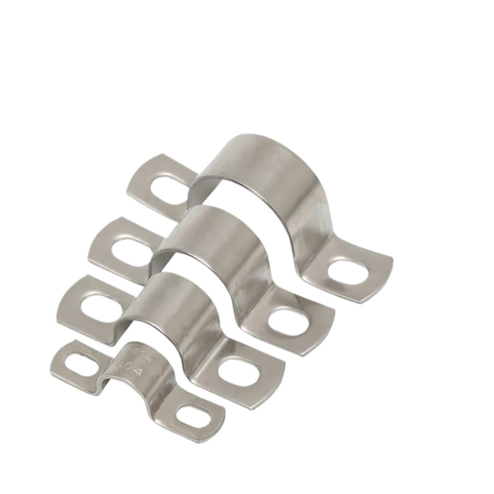 DWAMMEBRS Pipe Clamps 8,16.22.32.40 304 Stainless Steel Clamp U-Tube Support Buckle Throat Band Water Ohm Hoop(57mm-2pcs)