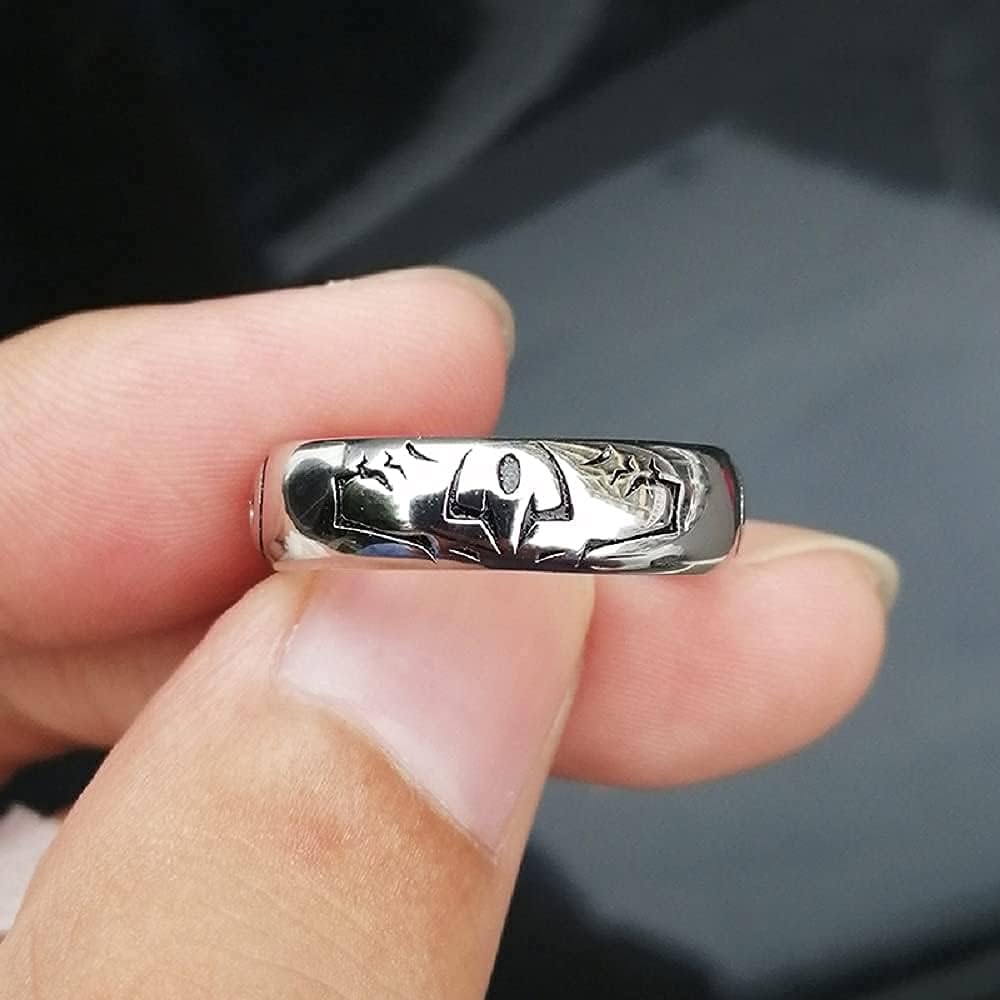 Open Band Engraved Ring Adjustable for Men Women Jewelry Accessories