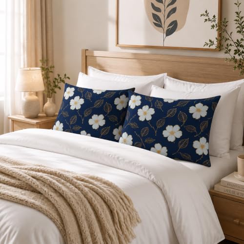Image of Microfiber Pillow Cover 17x27 Inch (Pack of 2) | Soft & Durable | Ideal for Bed & Sofa Tulip Rose