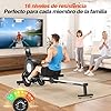 LABGREY Rameur Magnétique D'appartement, Rameur Bluetooth, Écran LCD, Silencieux, Capacité Maximale 158 kg, Idéal pour l’Entraînement Cardio à Domicile (H320-Magnétique [Modèle 2026])