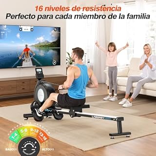 LABGREY Rameur Magnétique D'appartement, Rameur Bluetooth, Écran LCD, Silencieux, Capacité Maximale 158 kg, Idéal pour l’Entraînement Cardio à Domicile (H320-Magnétique [Modèle 2026])