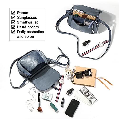 Image of AFKOMST Crossbody Bags for Women,Small Saddle Purse and Boho Cross Body Handbags,Vegan Leather