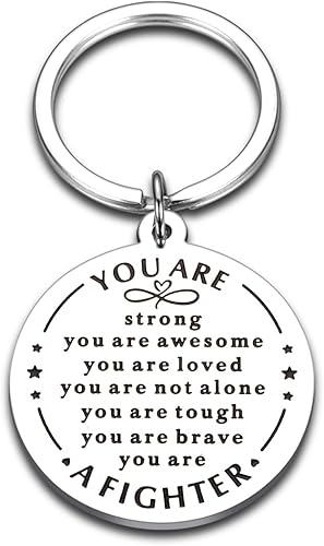 Regalos para mujeres y hombres, llaveros inspiradores para él y ella, regalos después de la cirugía para hombres y mujeres, plateado
