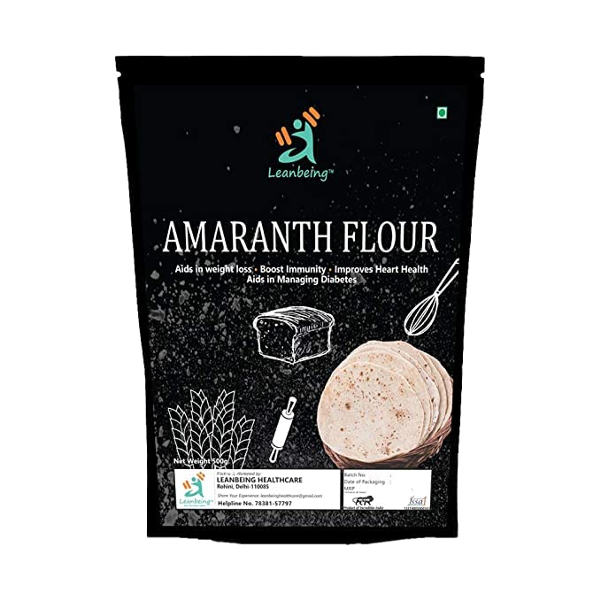DKM Leanbeing - Organic Amaranth Flour (1kg) (Rajgira Flour) | Gluten Free Amaranth Atta
