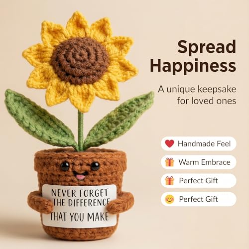 50% Off Mini Crochet Sunflower Thank You Gifts - Handmade Decor - Image 2