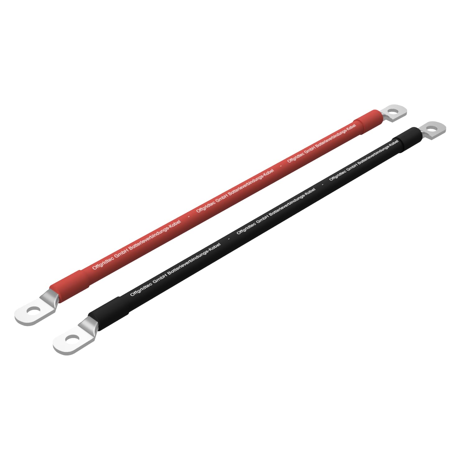 Offgridtec Cable de batería de 1 m, 50 mm², ojales M8, resistente al aceite, al frío y a los rayos UV, ignífugo, para dispositivos con terminal de rosca M8, ideal para reguladores de carga, inversores