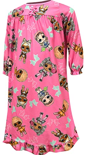 Centric Brands Girls LOL Surprise Bow Time Traditional Flannel Granny Nightgown2