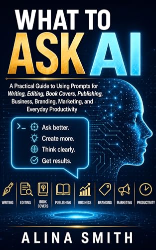 What To Ask AI: A Practical Guide to Using Prompts for Writing, Editing, Book Covers, Publishing, Business, Branding, Marketing, and Everyday Productivity