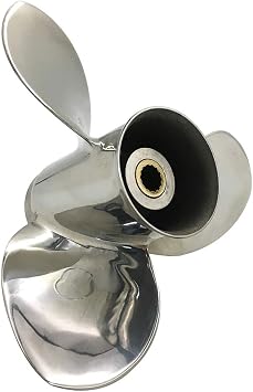 9 1/4x9 9 1/4x10 9 1/4x11 Stainless Steel Propeller for Tohatsu Nissan Outboard 14 Spline Tooth SS Props 9.9/12/15/18/20HP RH 9.25x9 9.25x10 9.25x11