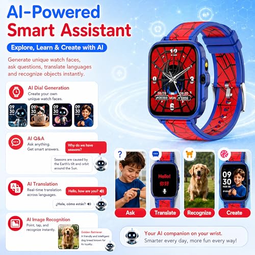 Image of Smart Watch for Kids (Blue and Red)