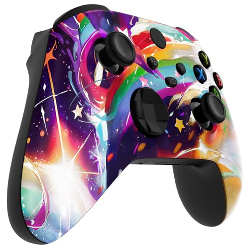 eXtremeRate Replacement Shell for Xbox Series X|S Controller - Unleash Your Style - Rainbow Storm Custom Acessories Skin Front Housing Cover for Xbox Core Controller Wireless[Control Without] - Thumbnail 6