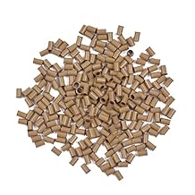 500 Pcs 3.4 mm Micro Rings Links Beads Non-Silicone Copper Tubes Microlink Beads for Hair Extensions Dark Blonde