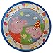 Lot de 8 assiettes en carton Peppa Pig - Bleues - Diamètre : 18,5 cm - Pour vos fêtes d'anniversaire et décorations de table - Lot de 8 assiettes en carton Peppa Pig