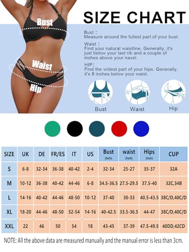 Maillots de bain deux pièces push-up chic taille basse