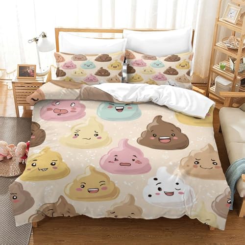 Parure de lit caca mignon 140x200 avec housse de couette microfibre - 3