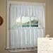 Fancy Collection 3pc Off White with Embroidered Kitchen/cafe Curtain Tier and Swag Set Battenburg