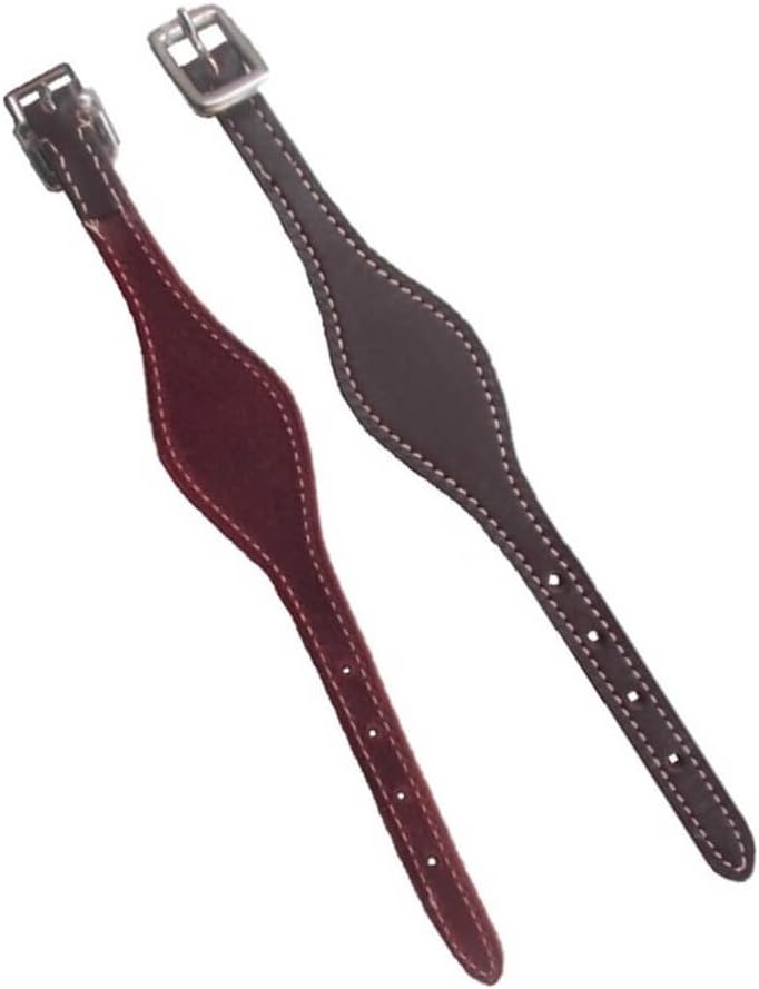 Hill Leather Shaped Dark Brown Color Stirrup Hobble Straps