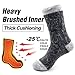 Busy Socks Winter Warm Thermal Socks for Men Women Extra Thick Insulated Heated Crew Boot Socks for Extreme Cold Weather, Medium, 1 Pair Light Grey