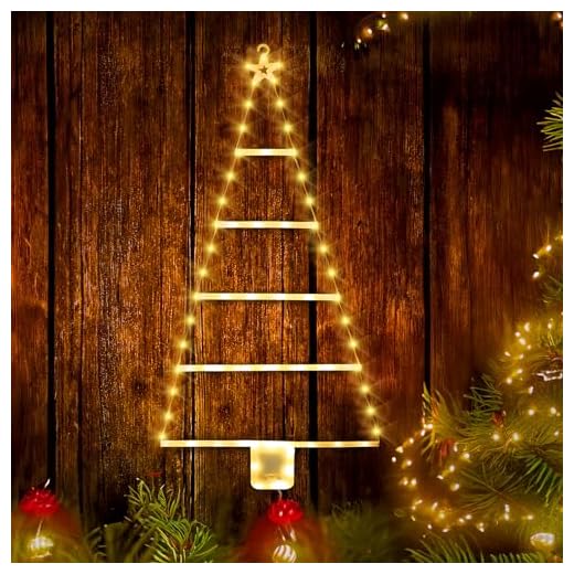 Luci Natale Esterno Batteria, Jsdoin 90cm 75LED Scaletta Luci Natale Batteria con Timer, 8 Modalità, Impermeabile Scaletta Luci Albero di Natale Addobbi Natalizi Decorazioni Casa Finestre