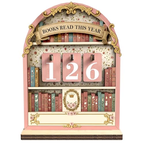 Books Read This Year Counter, Book Counter Personalized Wooden, Books