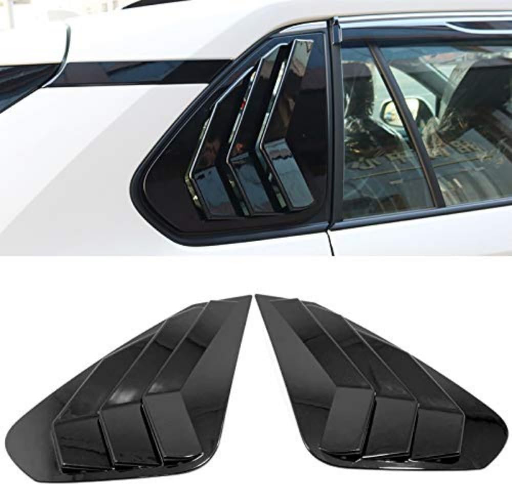 ITrims for Toyota RAV4 XA50 2019 2020 Car Accessories Rear Car Side Window Louvers Vent Cover Trim Decorative 2PCS (Carbon Fiber)