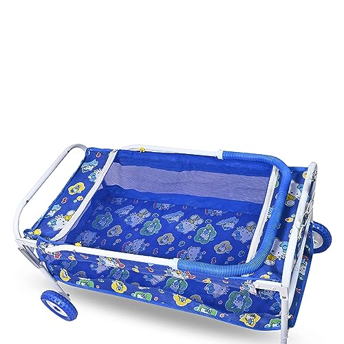 Image of AVANI METROBUZZ Baby Folding Cradle Swings Jhula Palna Comfortable Sleep with Mosquito Net for 0-15 Months Infant & Toddlers Newborn Babies