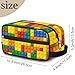 PATTERNFUL Colorful Building Blocks Travel Toiletry Bag for Kids, Waterproof Hanging Wash Bag Dopp Kit for Boys Shaving Bag for Toiletries Accessories