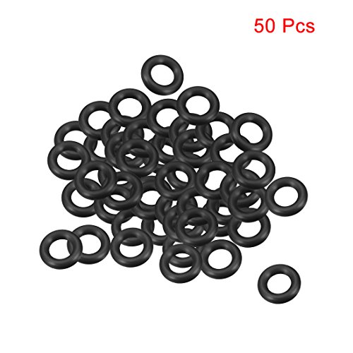 sourcingmap Nitrile Rubber O-Rings 15mm OD 8mm ID 3.5mm Width, Metric Sealing Gasket, Pack of 50, black, 8mmx15mmx3.5mm - Image 2