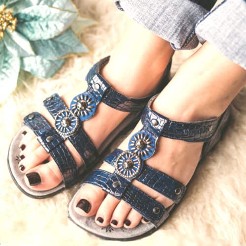 Therafit Charlotte Women's Embossed Jeweled Sandal for Plantar Fasciitis/Foot Pain3