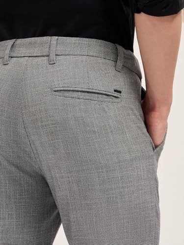 Image of THE BEAR HOUSE Men's Blue Regular Fit Formal Trouser