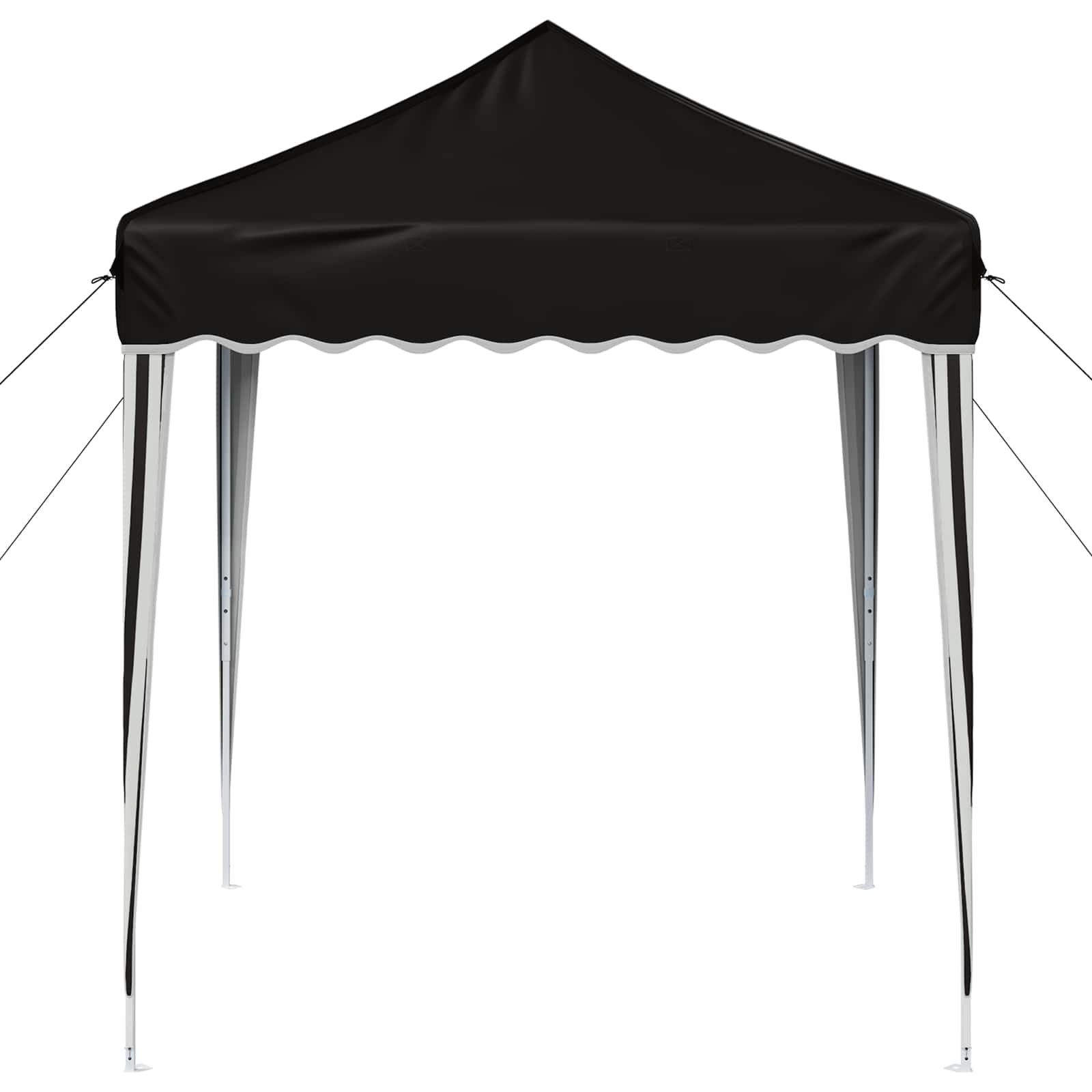 Namiot imprezowy Pop-up, czarny, z tkaniny Oxford, 195 x 195 x 245 cm, odporny na warunki atmosferyczne, z ochroną UV i stabilną metalową ramą, idealny do ogrodu, na kemping, wesele