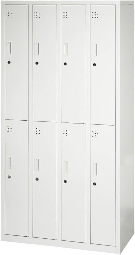 Amazon.co.jp: スチールロッカー 8人用 オフィス 更衣室 鍵付き 4列 2