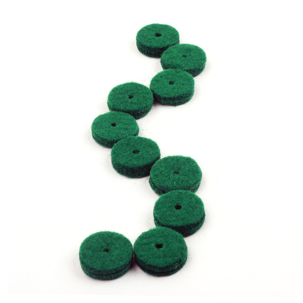 Toddmomy 90Pcs Green Piano Felt Washers Replacement Parts for Keyboard Repair Leveling Keys Enhancing Performance for Piano Regulation and Maintenance