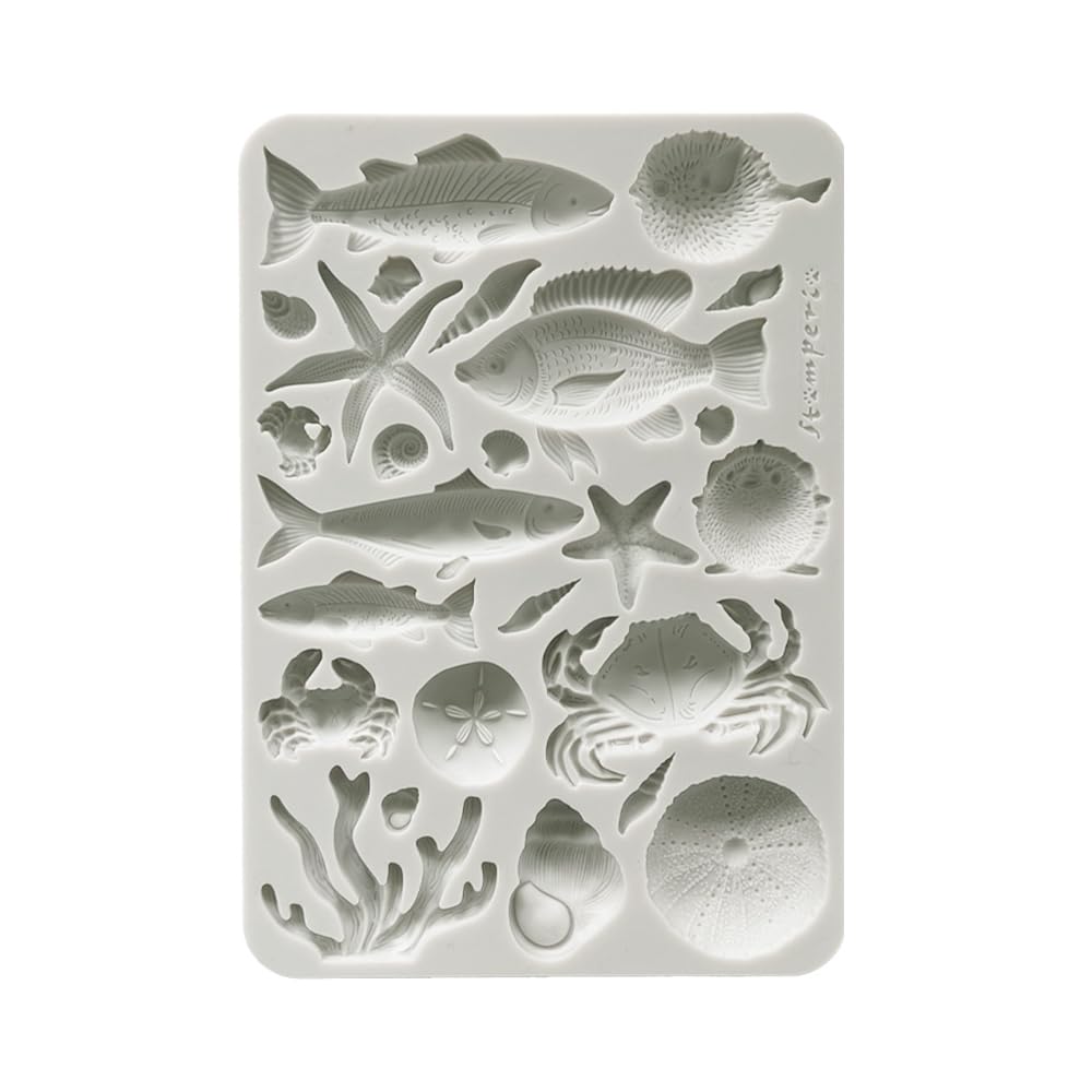 Stamperia - Silent Sea - A5 silicon mould - Shells and Fish