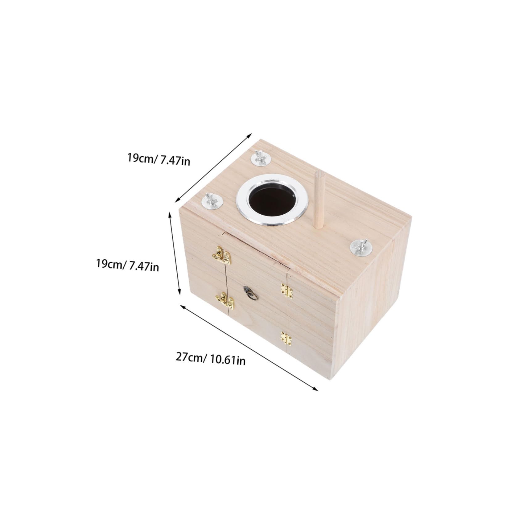 Hohopeti 1pieza Caja De Cría De Madera para Aves Nido Natural para Periquitos y Canarios Incubadora Creativa De Aves Amplio Espacio para Reproducción y Anidación