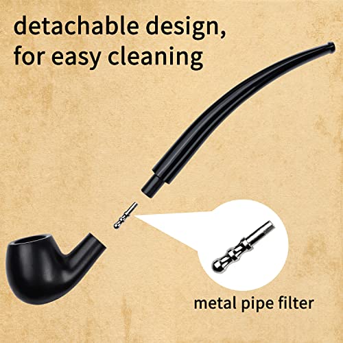 Joyoldelf Tobacco Pipe, Luxury Wooden Smoking Pipe With Tobacco Pipe Stand, Ebony Tobacco Pipes For Smoking With Pipe Scraper, Gift Box And Smoking Accessories #TOP4