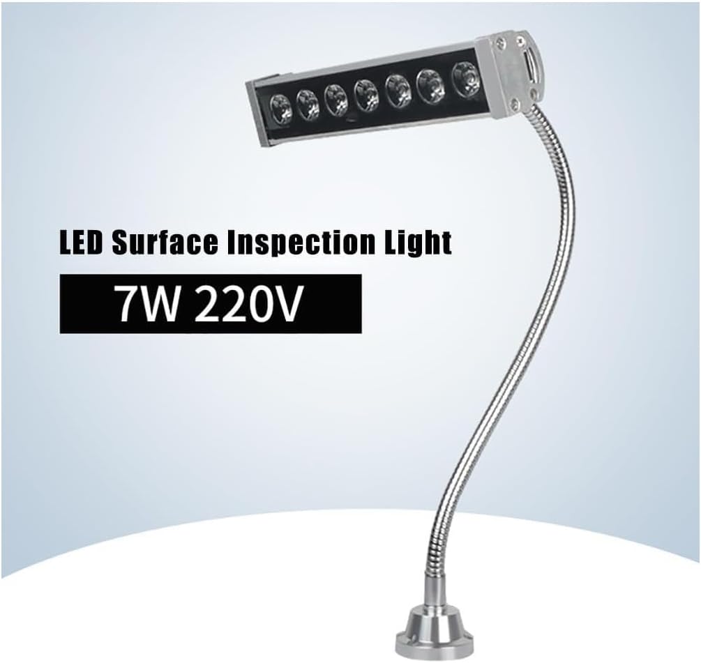 jiangjin 7W 220V Green Light Inspection Light, LED Foreign Object Detection Light, Fingerprint dust Detection Light, Screen Crack Detection Light,LED Machine Tool Work Light