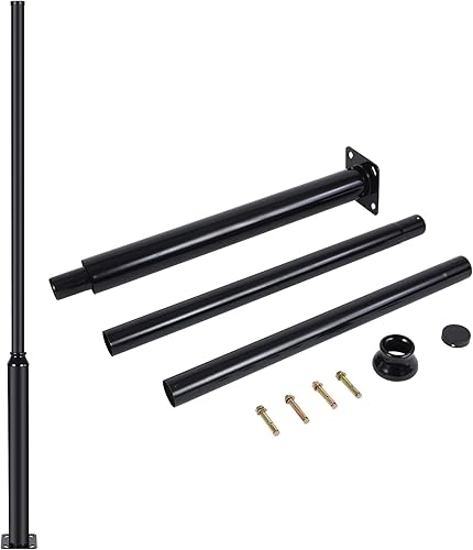 nartine Poste de lámpara solar para exteriores postes de lámpara de calle para luces al aire libre poste de luz solar poste de linterna con