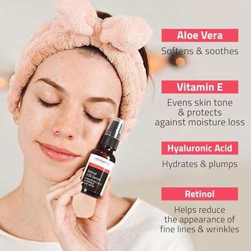 YEOUTH Retinol Serum for Face with Hyaluronic Acid & Vitamin E, Hydrating Retinol Face Serum for Women & Men, Facial Skin Care for Even Skin Tone - 1oz