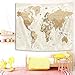 Old World Map Tapestry, Map of World Tapestry Wall Hanging for Kids Students, Vintage Asia Europe America Africa Japan Beige Wall Poster Tapestries for Bedroom Living Room Office Wall Decor, 60X40in