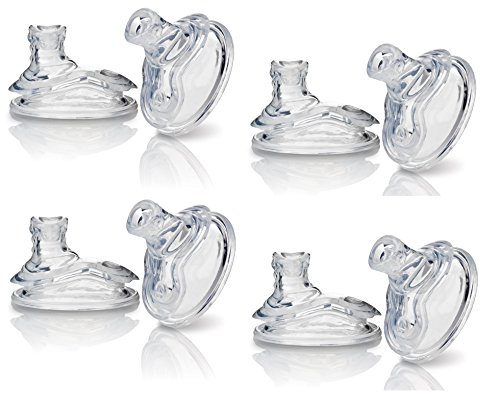 Becs de rechange transparents silicone anti-fuite Nuby lot de 4 pour transition bébé