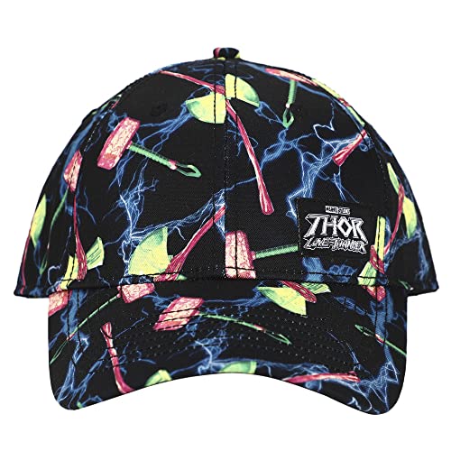 Thor Love And Thunder Stormbreaker And Mjolnir Graphics Black Snapback Hat #TOP6
