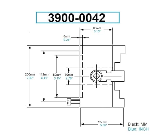 Miniatura 5 de HHIP - Plato para tornos de 4 mordazas independiente (diferentes tamaños 3 pulgadas a16 pulgadas), 1