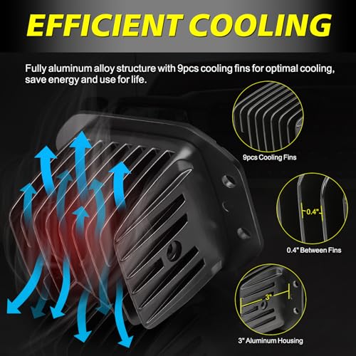 Image of Flush Mount LED Pods with White DRL Spot CREE LED Bumper Light Offroad Driving Fog Lights Flush Backup Reverse LED Lights for Trucks Pickup SUV UTV ATV Ram Chevy