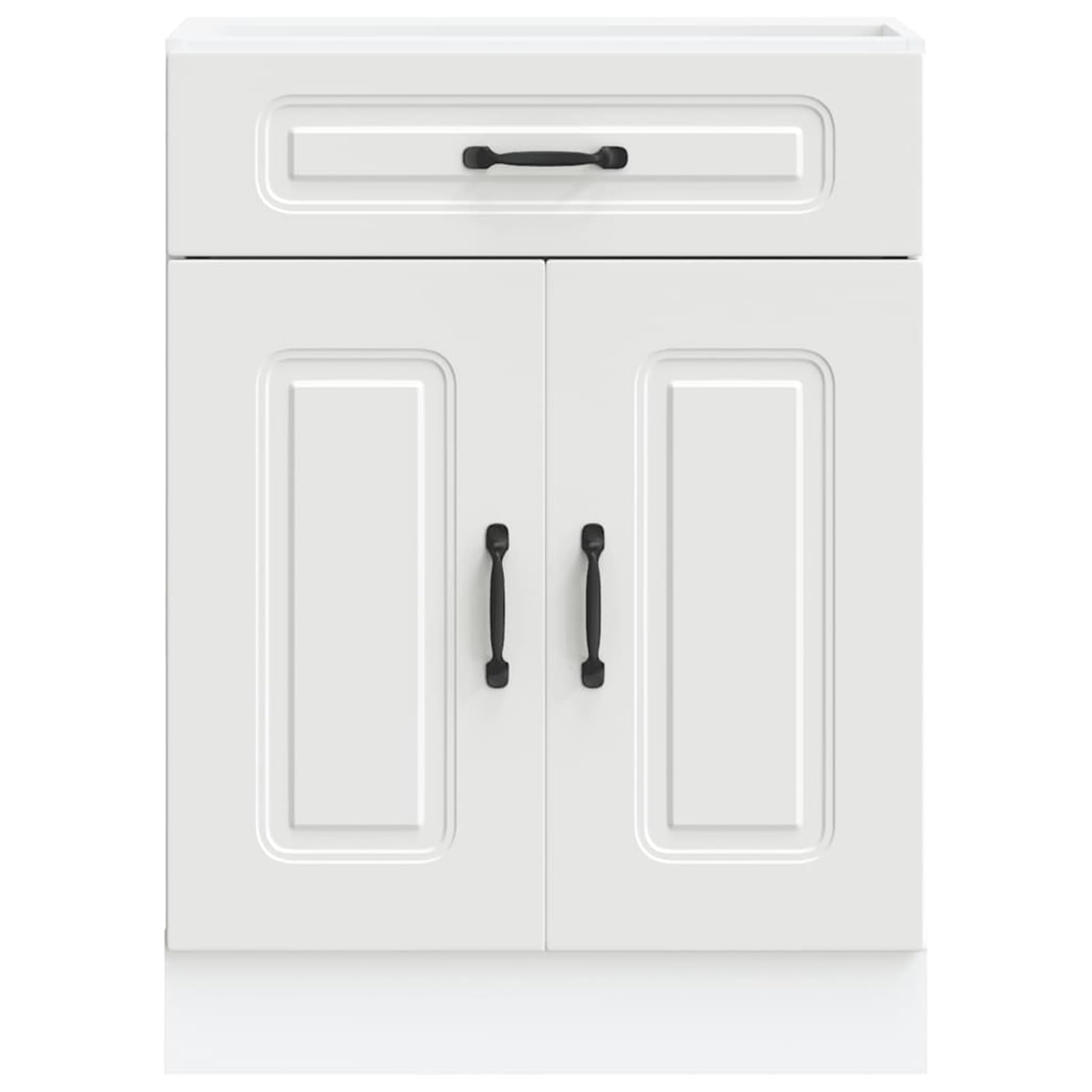 Tidyard Base da Cucina Kalmar Bianco 60x46x81,5 cm in Truciolato con Cassetto e Anta, Piedini Regolabili per Cucina 853487