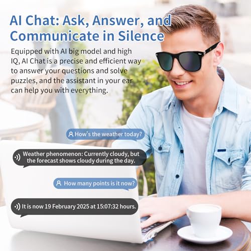 Image of GenXenon AI Translation Glasses with 160+ Languages Real-Time Translation, Bluetooth Audio Smart Glasses for Women & Men, UV400 Polarized Lenses, Hands-Free Calling, AI Smart Sunglasses