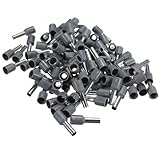 Wire Copper Crimp Connector Insulated Ferrule Pin Cord End Terminal Gray(Set of 100)